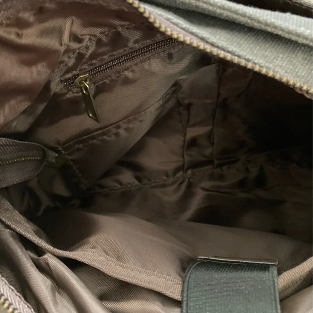 Buffalo Leather & Cotton Canvas Portfolio Business Briefcase Travel Bag